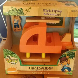 NEW Nick Jr Go Diego Go High Flying Wooden Copter Playset *Retired